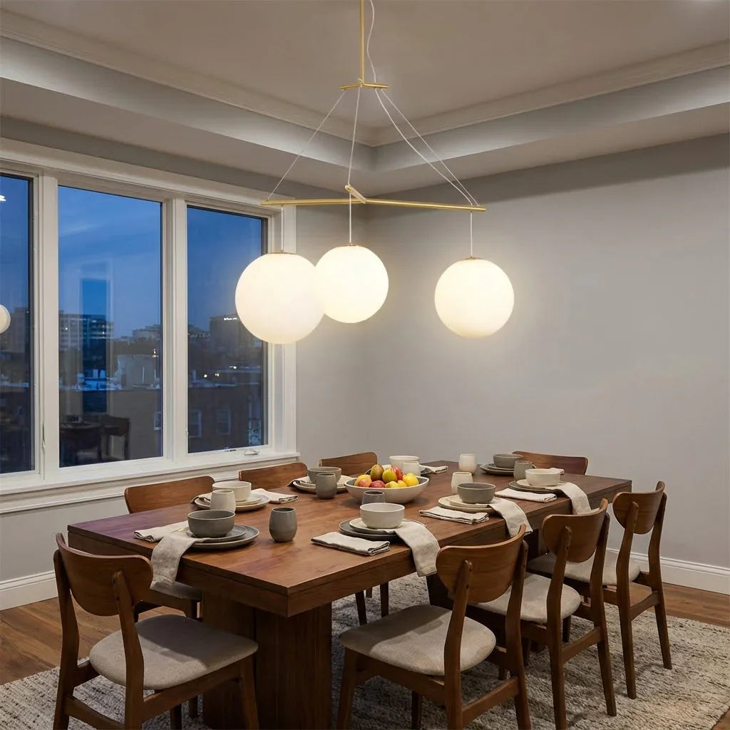 Triple Glass Orb Pendant Lamp | wildoxy