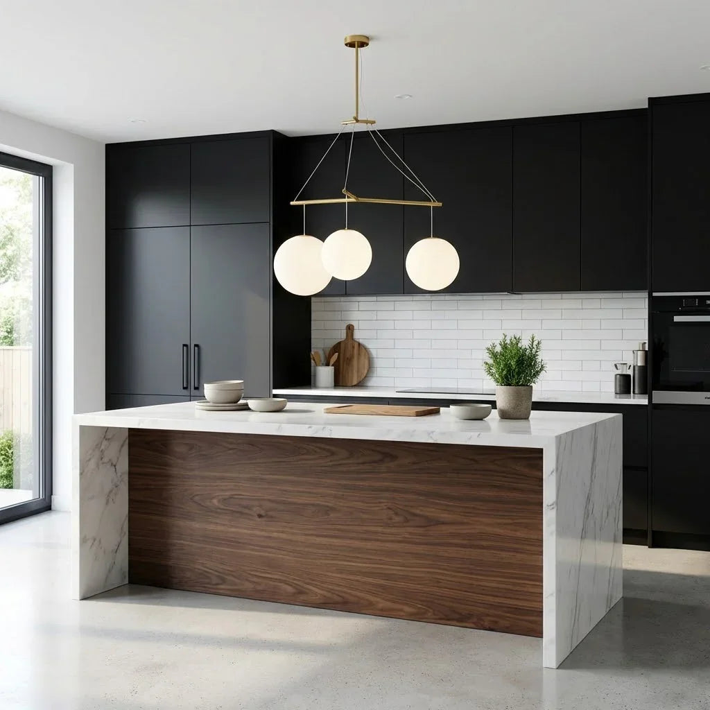 Triple Glass Orb Pendant Lamp | wildoxy