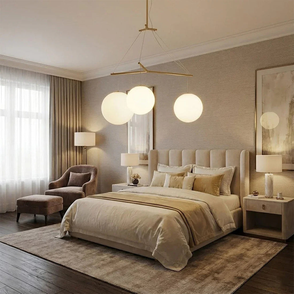 Triple Glass Orb Pendant Lamp | wildoxy