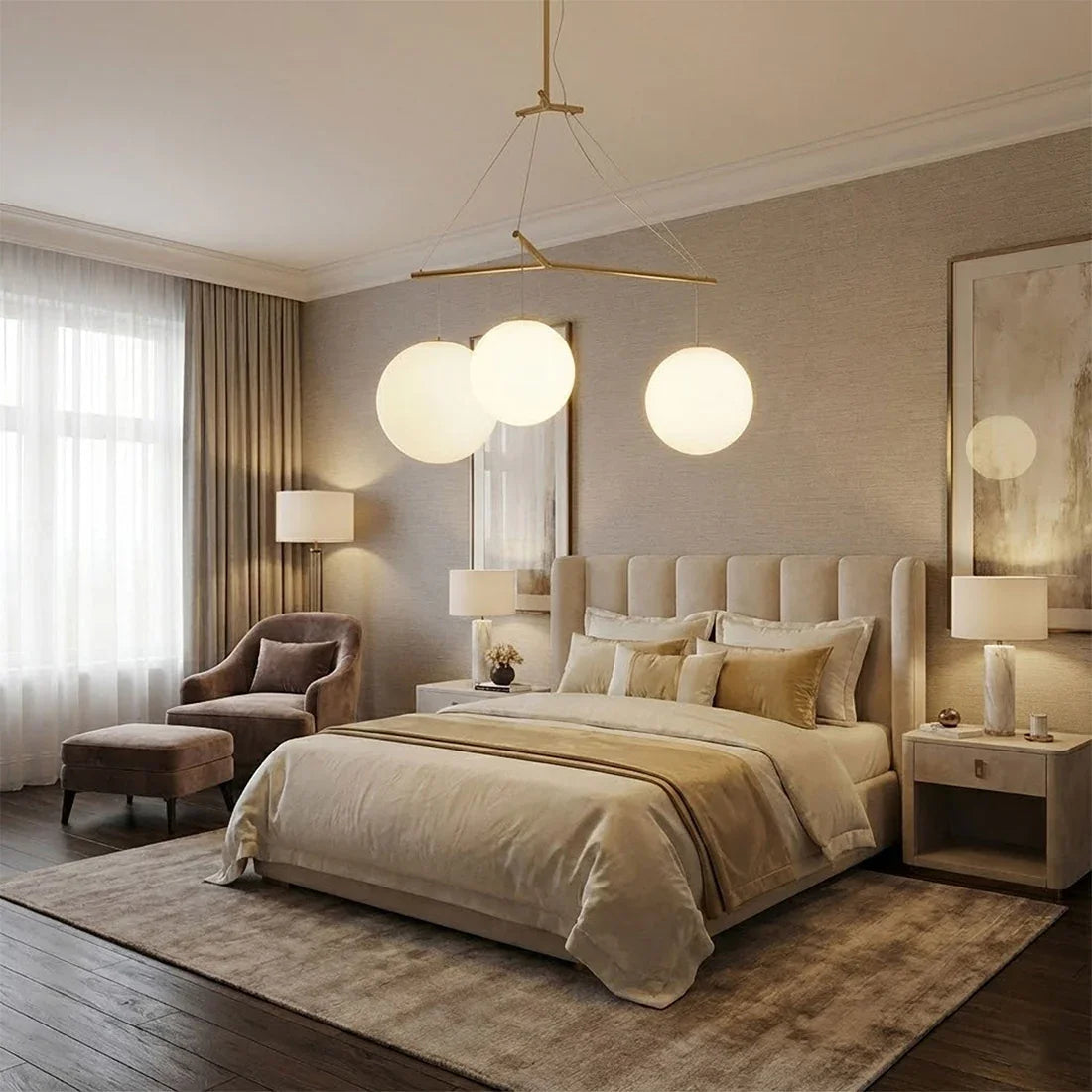 Triple Glass Orb Pendant Lamp | wildoxy