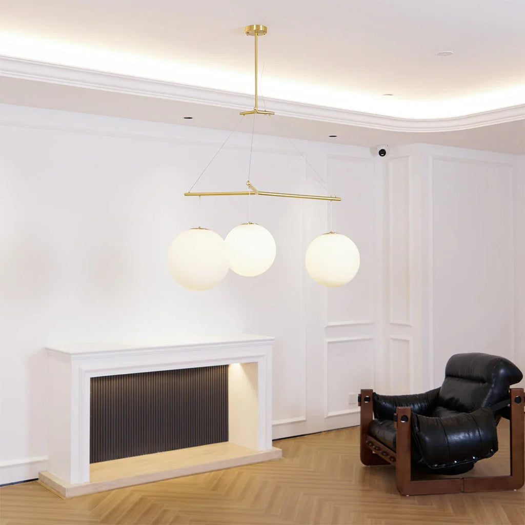 Triple Glass Orb Pendant Lamp | wildoxy