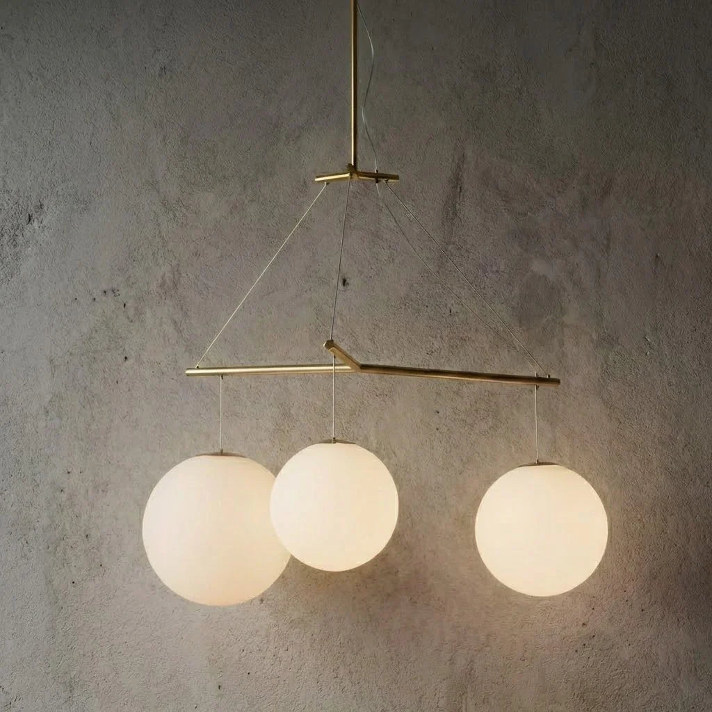 Triple Glass Orb Pendant Lamp | wildoxy