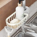 Stainless Steel Showerhead Shelf — No-Drill Soap Rack