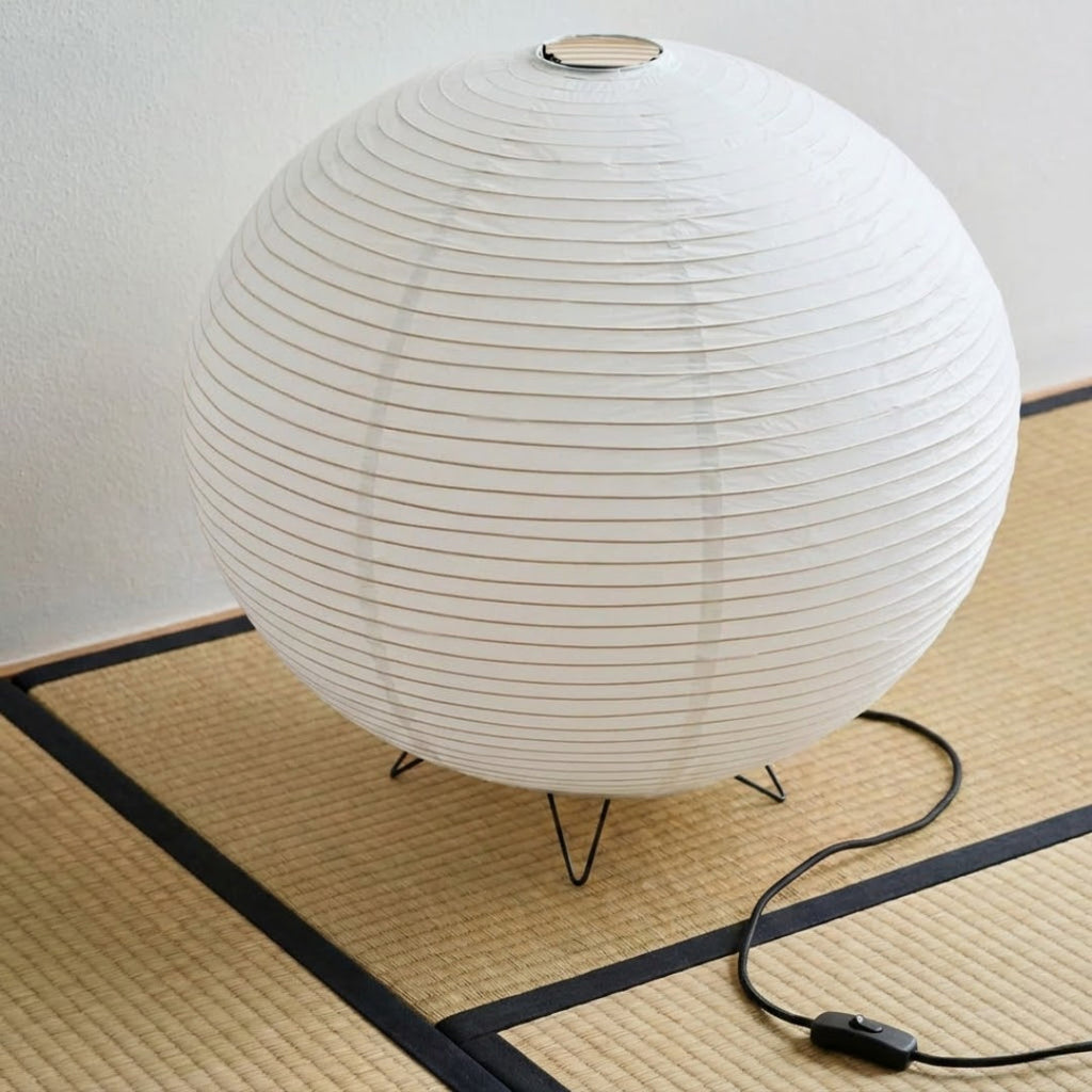 Stylish Spherical Rice Paper Table Lamp