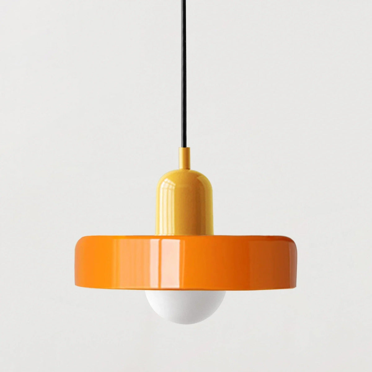 Lámpara colgante de vidrio – Pantalla Bauhaus de doble color