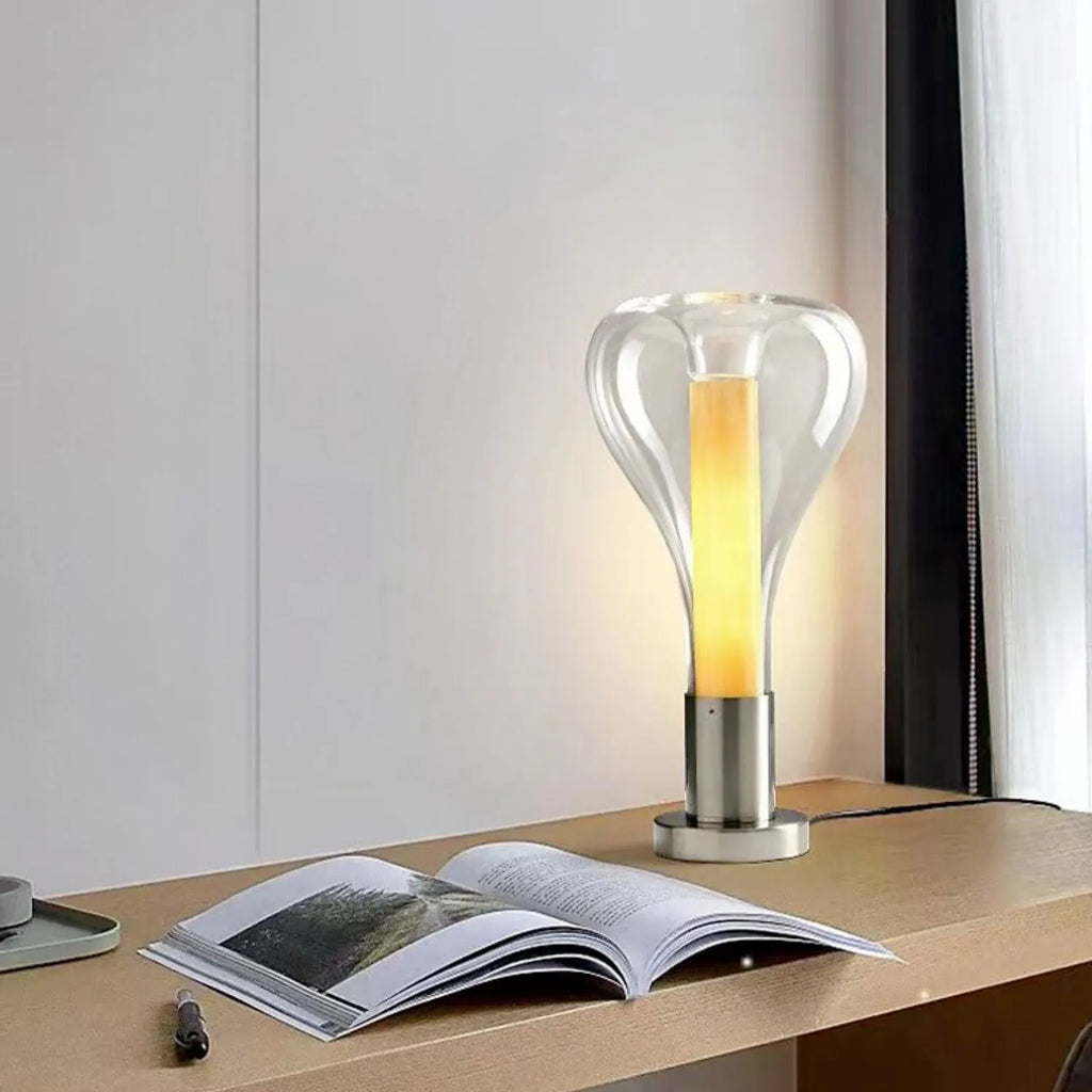 Aurelia Fluid Art Lamp — Lava-Inspired Glass Sculpture, Ambient Lighting