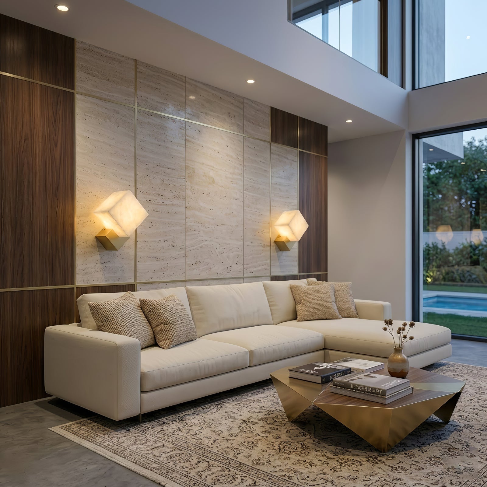 Vein Alabaster Cube Sconce | wildoxy