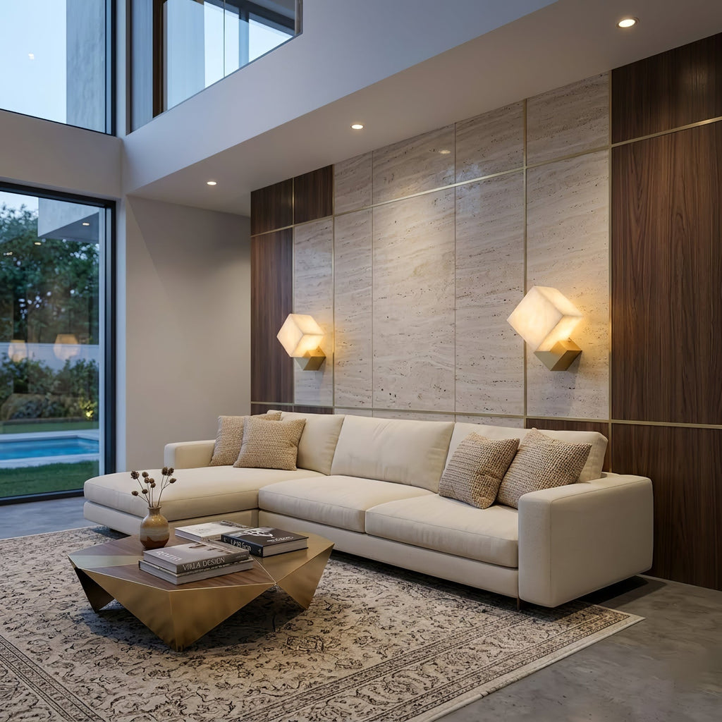 Vein Alabaster Cube Sconce | wildoxy
