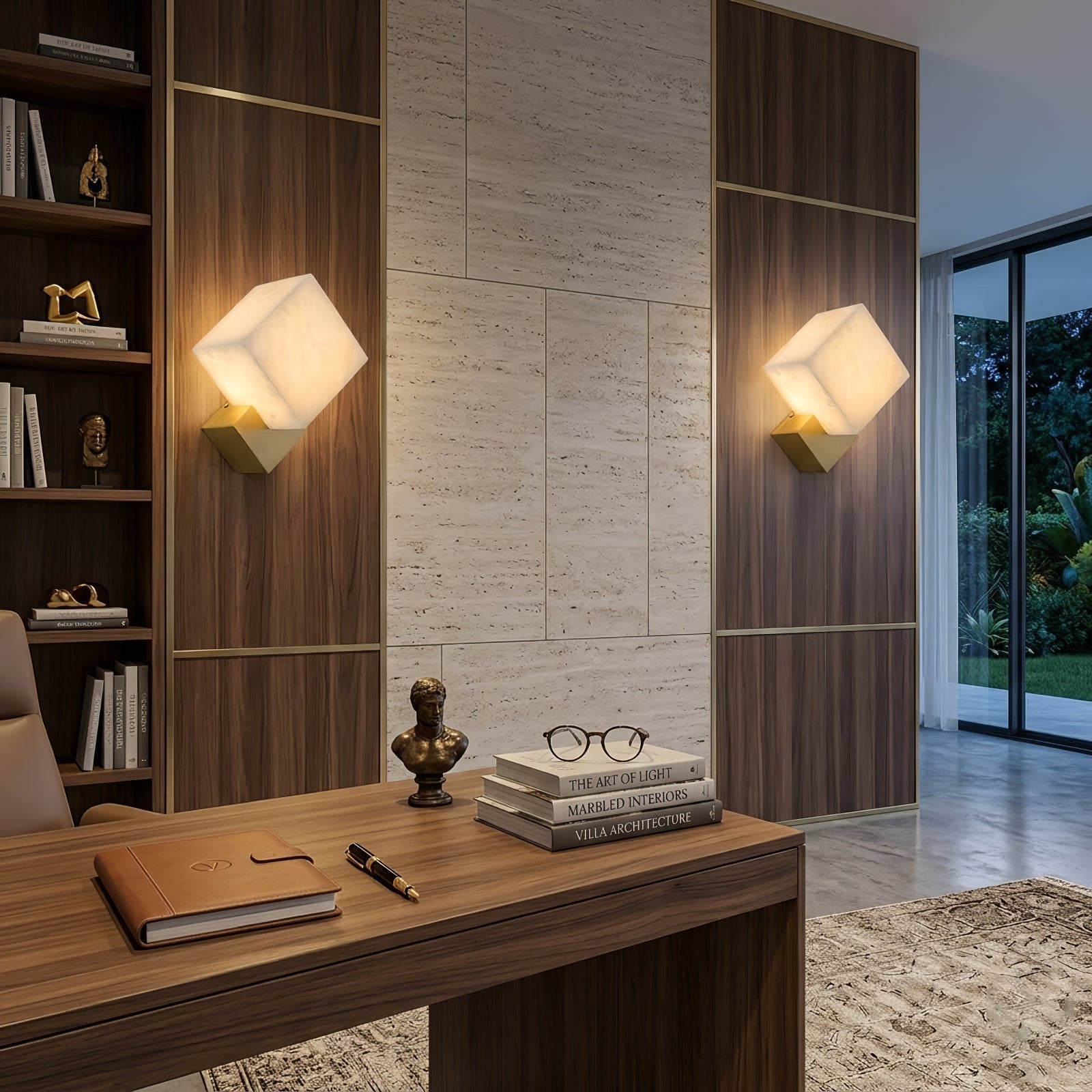 Vein Alabaster Cube Sconce | wildoxy