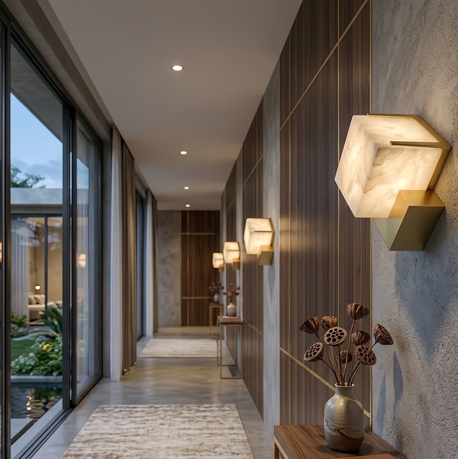 Vein Alabaster Cube Sconce | wildoxy