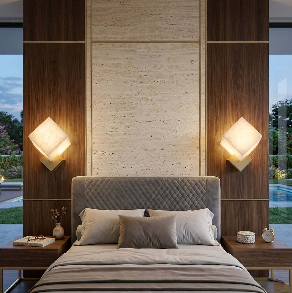 Vein Alabaster Cube Sconce | wildoxy