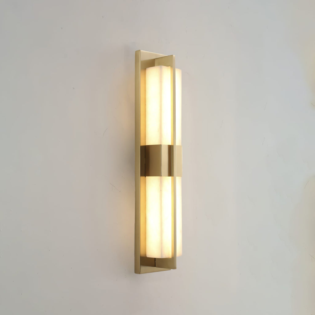 Vertical Alabaster Stone Wall Sconce | wildoxy