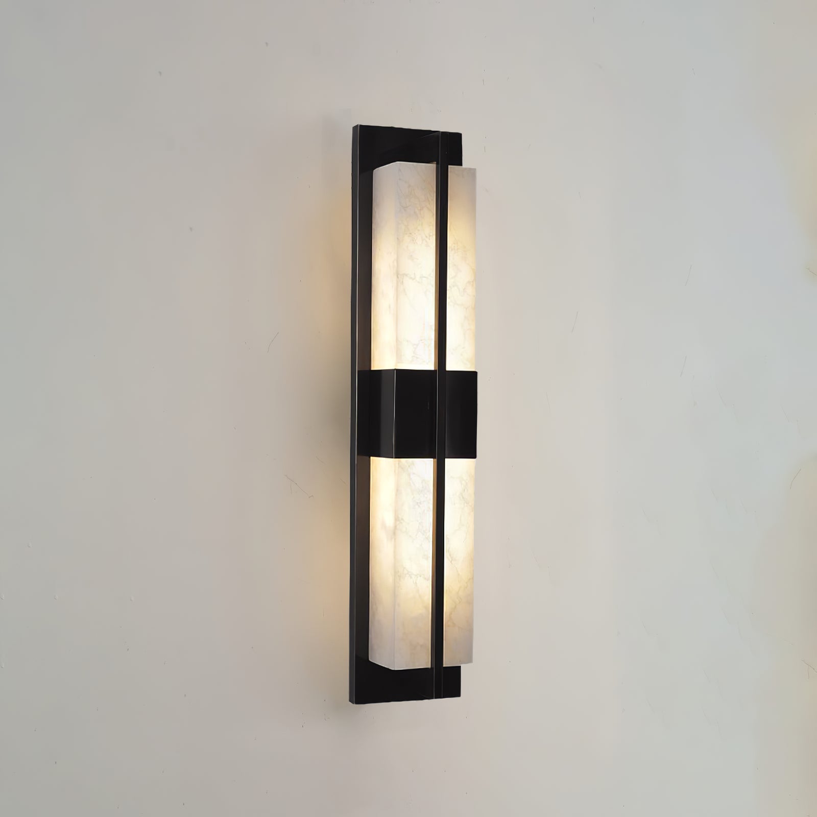 Vertical Alabaster Stone Wall Sconce | wildoxy