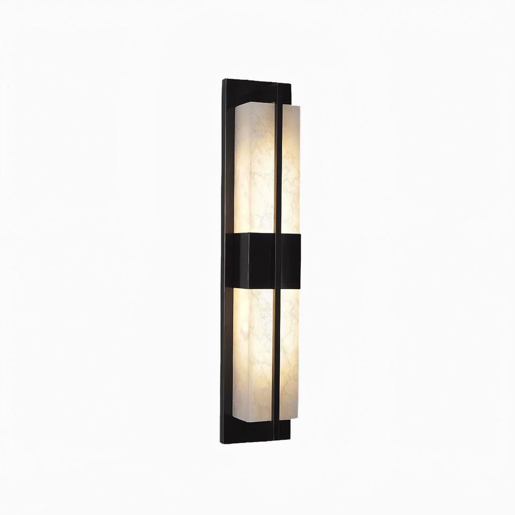 Vertical Alabaster Stone Wall Sconce | wildoxy