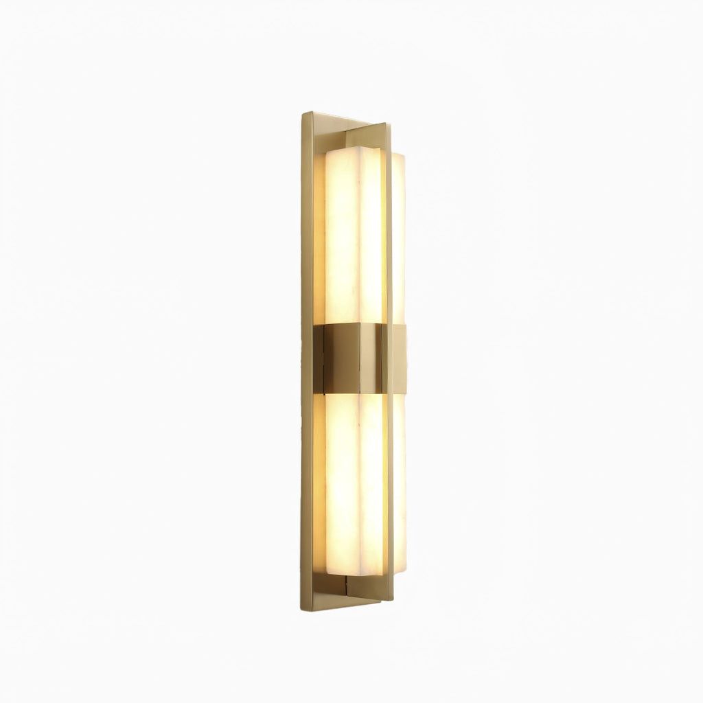 Vertical Alabaster Stone Wall Sconce | wildoxy