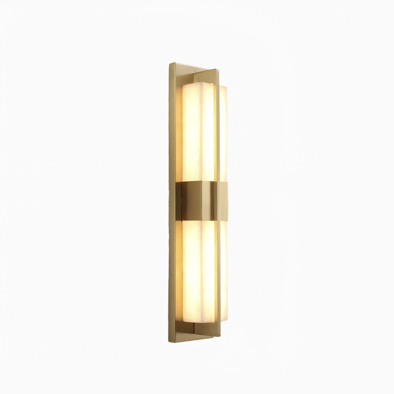 Vertical Alabaster Stone Wall Sconce | wildoxy