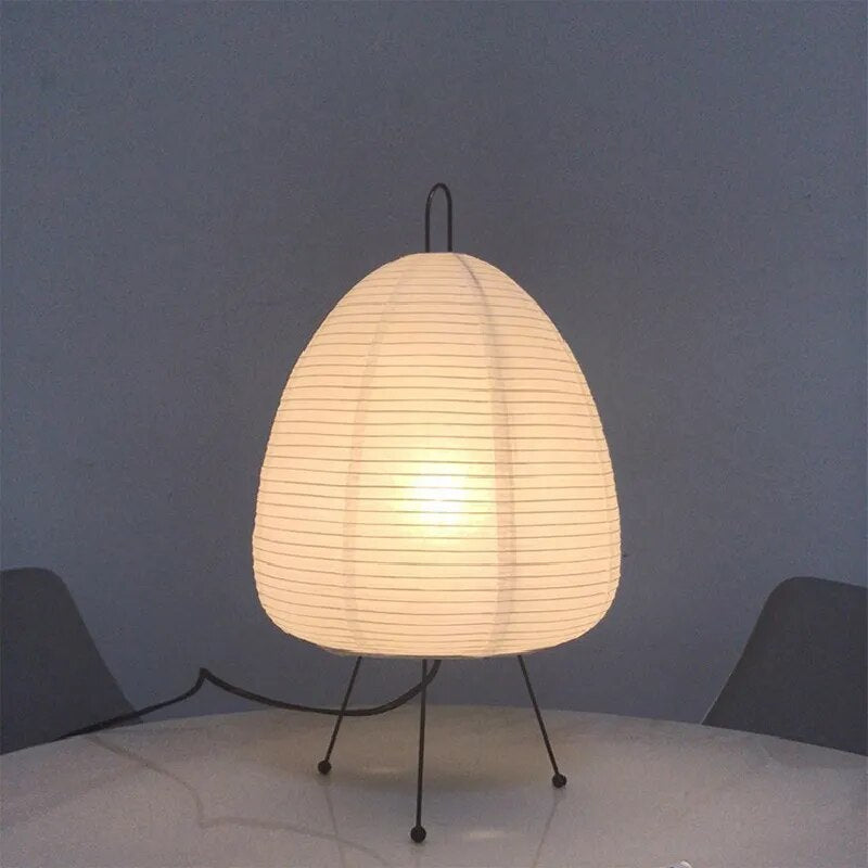 Traditional Japanese Rice Paper Shade LED Table Lamp