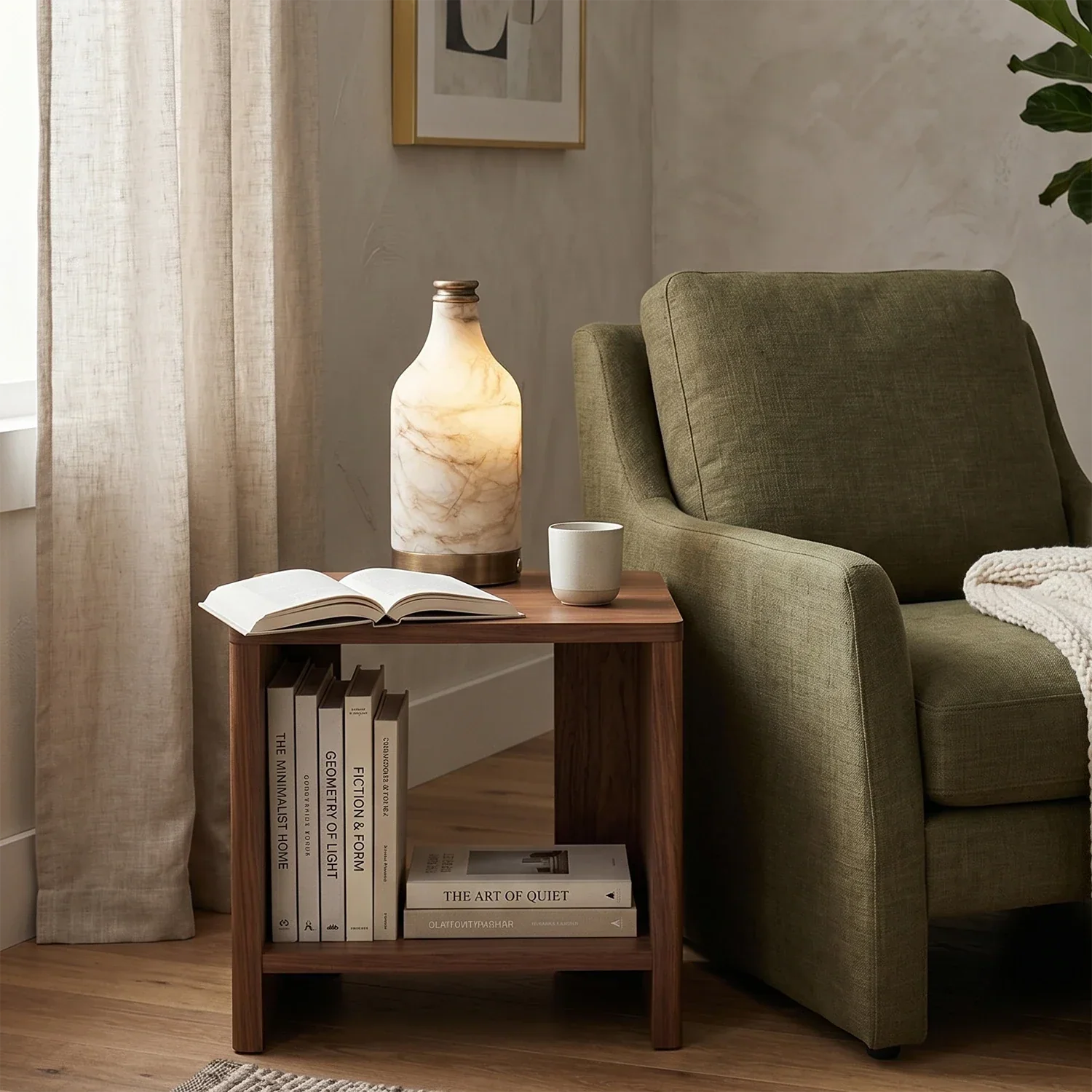 Wine Bottle Alabaster Table Lamp | wildoxy