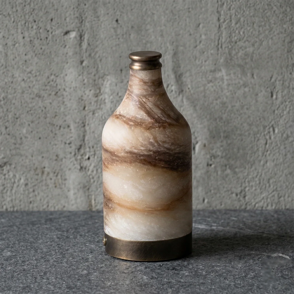 Wine Bottle Alabaster Table Lamp | wildoxy