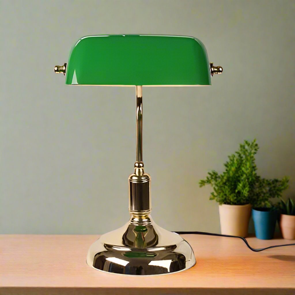 Elara Lux European Style Glass Desk Lamp — Antique Charm, Focused Illumination