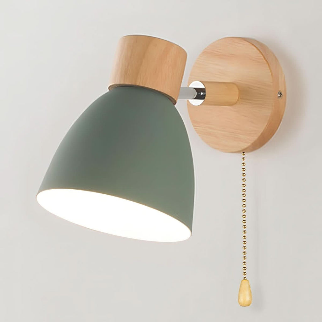 Lámpara de pared de madera Calmara — diseño de estilo nórdico, efecto de resplandor ambiental