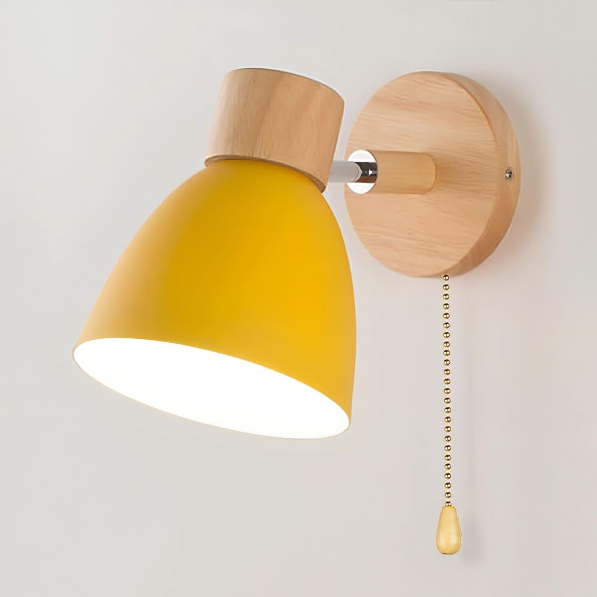 Lámpara de pared de madera Calmara — diseño de estilo nórdico, efecto de resplandor ambiental