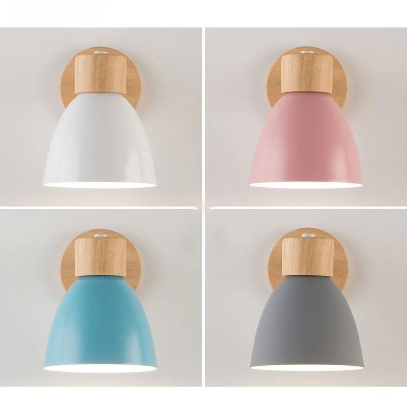 Lámpara de pared de madera Calmara — diseño de estilo nórdico, efecto de resplandor ambiental