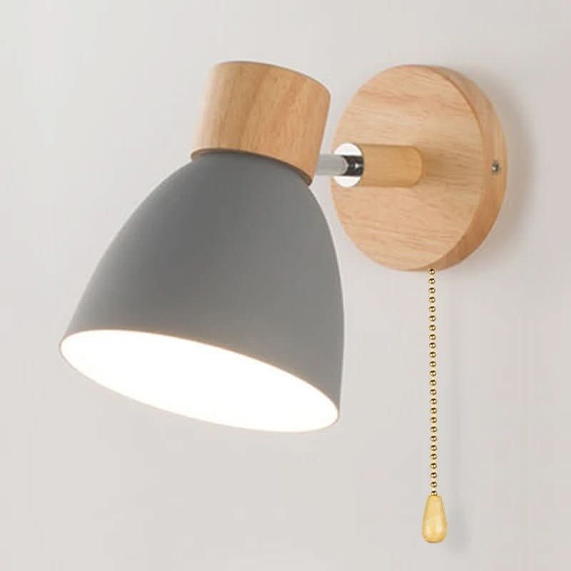 Lámpara de pared de madera Calmara — diseño de estilo nórdico, efecto de resplandor ambiental